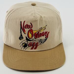 Vintage New Orleans Jazz Hat Cap SnapBack 90’s Colorful Music